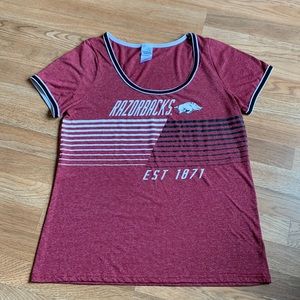 Creative Apparel Concept red/black/white Razorback tee-shirt. Size 2XL.